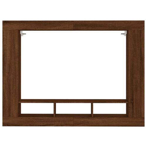 Tv-møbel 152x22x113 cm konstrueret træ brun egetræsfarve