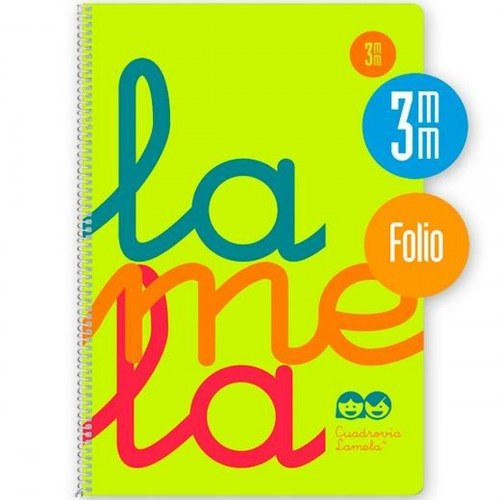 Lamela notesbog - gul, 80 ark, 21,5 × 31,5 cm, spiral (5 stk.)