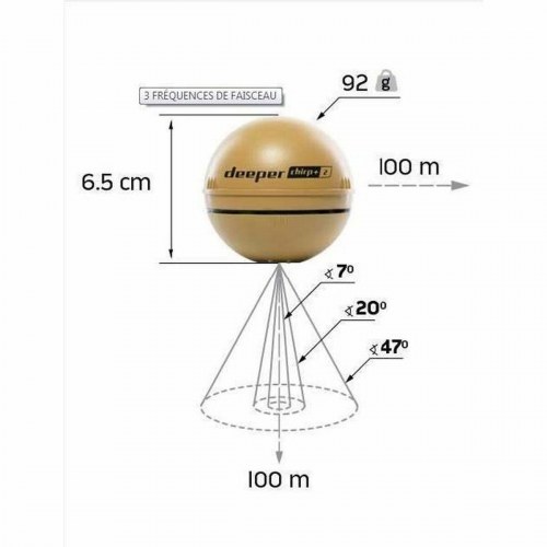 Fiskefinder Deeper CHIRP+ 2 - trådløs GPS og Wi‑Fi