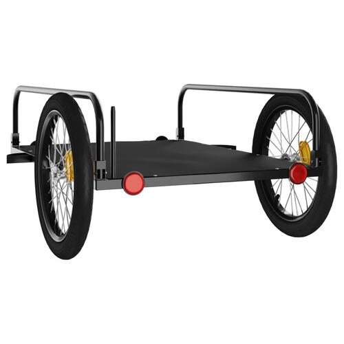 Cykelanhænger 135x70x37 cm jern sort