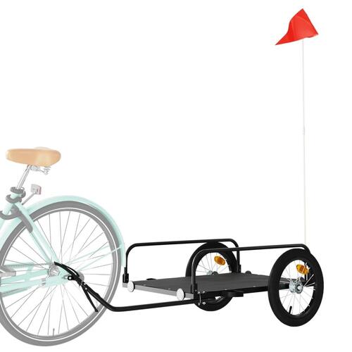 Cykelanhænger 126x63x34 cm jern sort