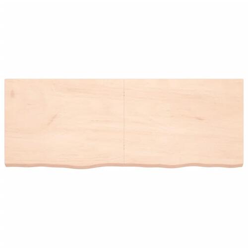 Væghylde 160x60x(2-6) cm ubehandlet massivt egetræ