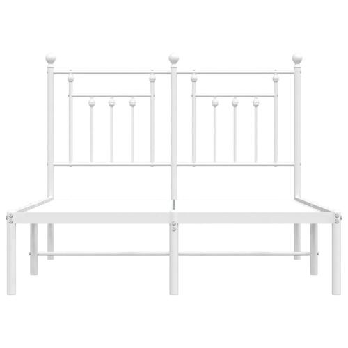 Sengeramme med sengegavl 120x190 cm metal hvid