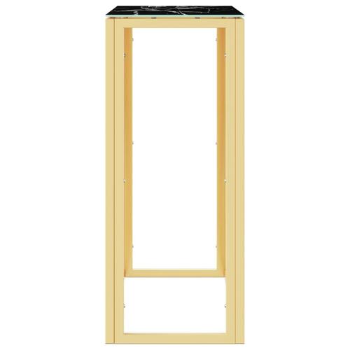 Konsolbord 70x30x70 cm rustfrit stål og glas guldfarvet