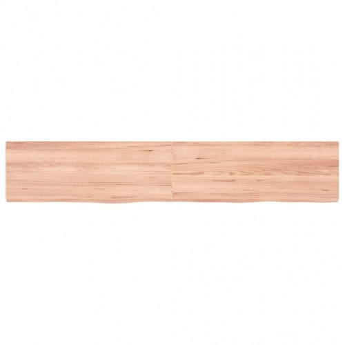 Væghylde i massivt egetræ 160×30×(2-4) cm - lysebrun, behandlet