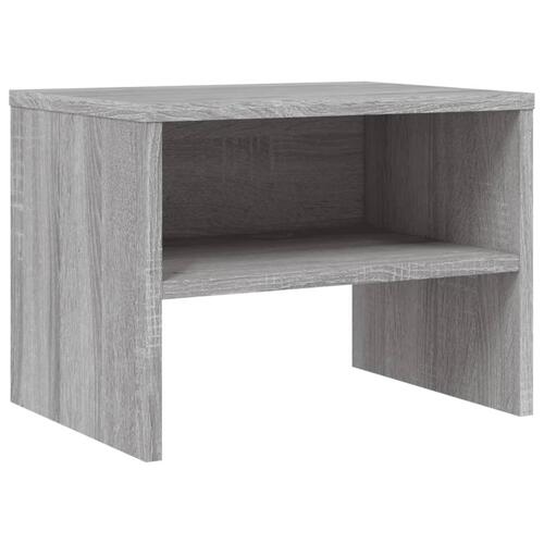 Sengebord 40x30x30 cm konstrueret træ grå sonoma-eg