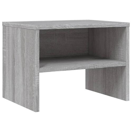 Sengeborde 2 stk. 40x30x30 cm konstrueret træ grå sonoma-eg