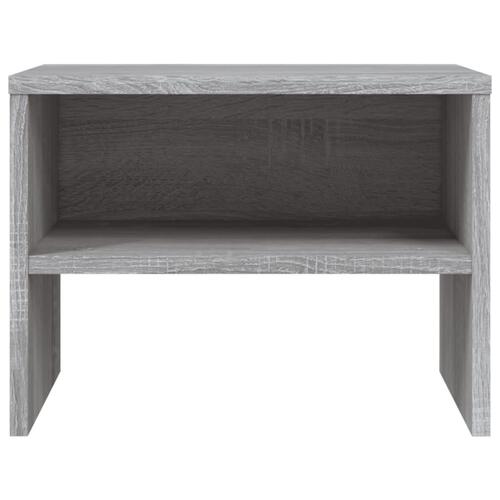 Sengeborde 2 stk. 40x30x30 cm konstrueret træ grå sonoma-eg