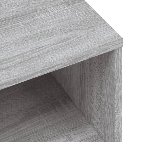 Sengeborde 2 stk. 40x30x30 cm konstrueret træ grå sonoma-eg