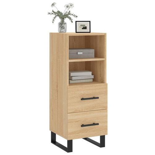 Skænk 34,5x34x90 cm konstrueret træ sonoma-eg