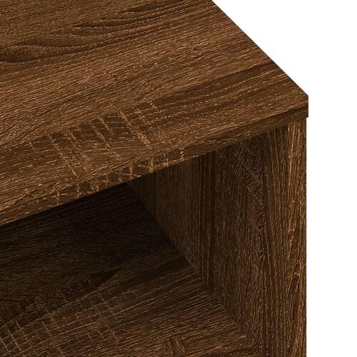 Sengebord 40x30x30 cm konstrueret træ brun egetræ