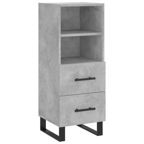 Skænk 34,5x34x90 cm konstrueret træ betongrå