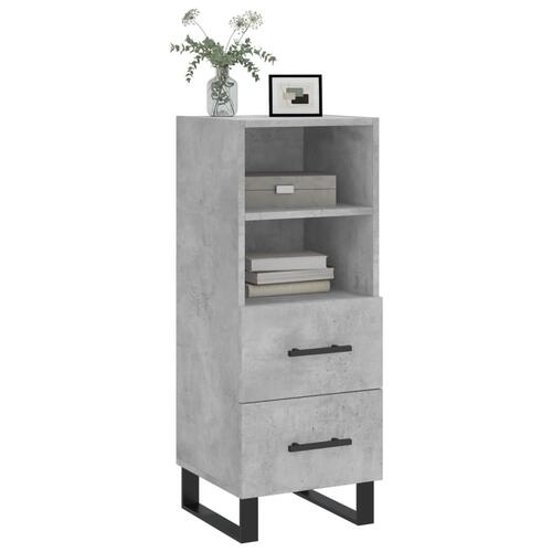 Skænk 34,5x34x90 cm konstrueret træ betongrå