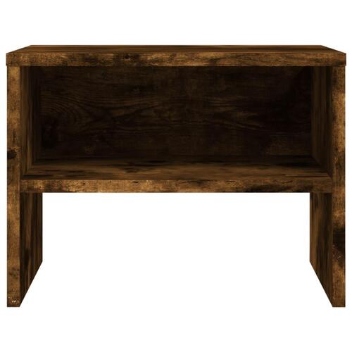Sengeborde 2 stk. 40x30x30 cm konstrueret træ røget egetræ