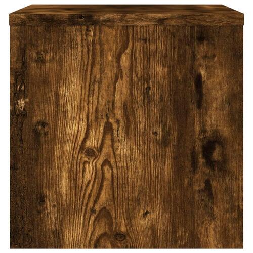Sengeborde 2 stk. 40x30x30 cm konstrueret træ røget egetræ