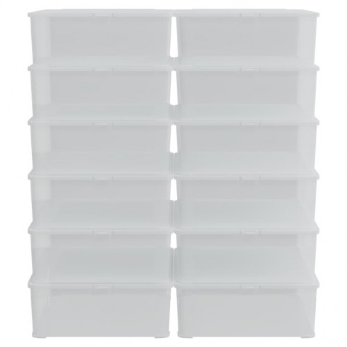 Opbevaringsbokse 12 stk. 5 l stabelbare plast