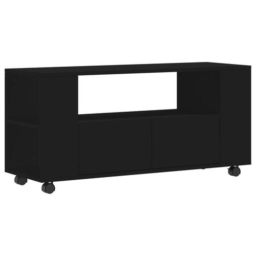 Tv-bord 102x34,5x43 cm konstrueret træ sort