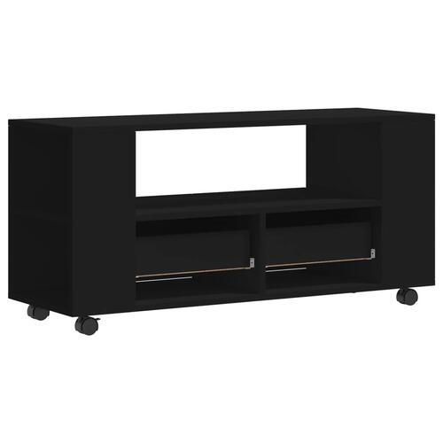 Tv-bord 102x34,5x43 cm konstrueret træ sort