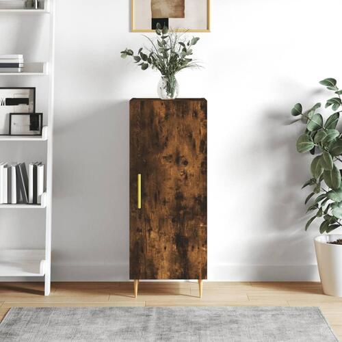 Skænk 34,5x34x90 cm konstrueret træ røget egetræsfarve