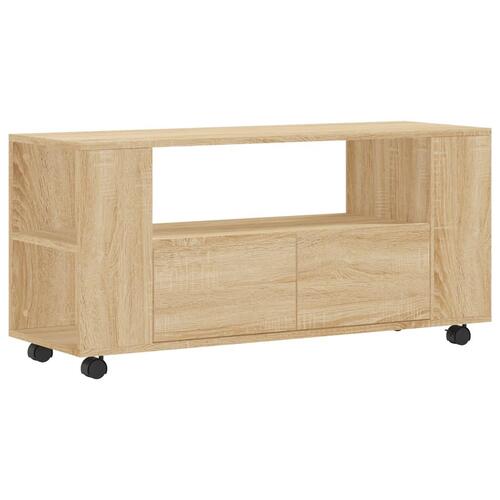 Tv-bord 102x34,5x43 cm konstrueret træ sonoma-eg