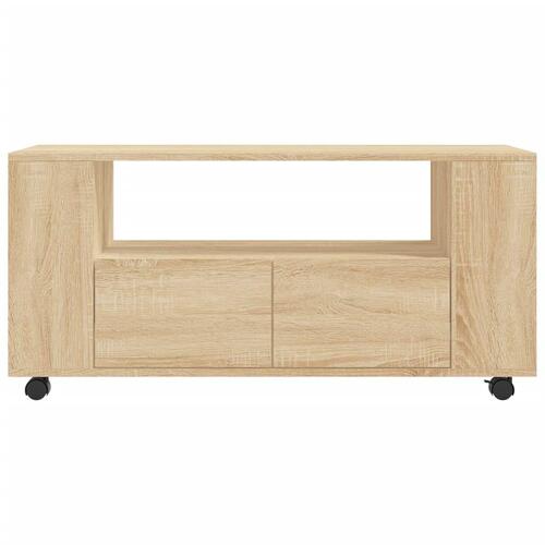 Tv-bord 102x34,5x43 cm konstrueret træ sonoma-eg