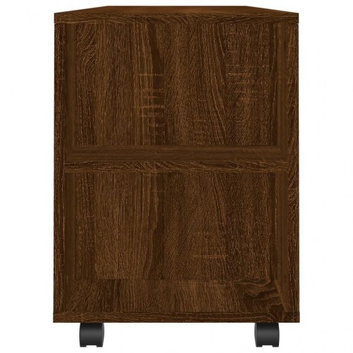 Tv-bord 102x34,5x43 cm konstrueret træ brun egetræsfarve