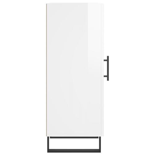 Skænk 34,5x34x90 cm konstrueret træ hvid højglans