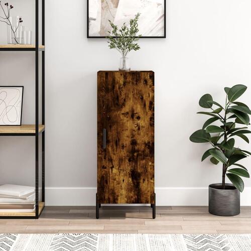 Skænk 34,5x34x90 cm konstrueret træ røget egetræsfarve