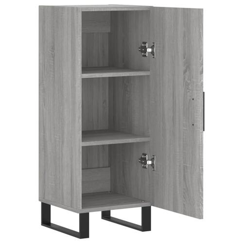 Skænk 34,5x34x90 cm konstrueret træ grå sonoma-eg
