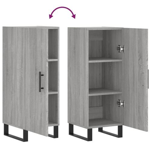 Skænk 34,5x34x90 cm konstrueret træ grå sonoma-eg