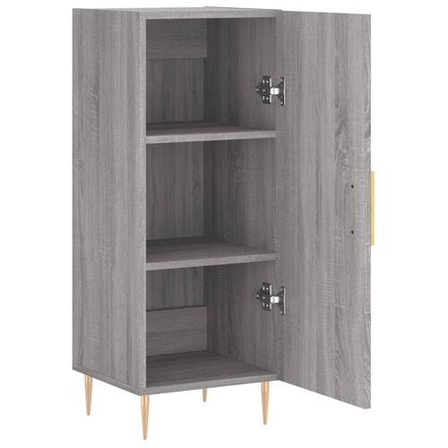 Skænk 34,5x34x90 cm konstrueret træ grå sonoma-eg