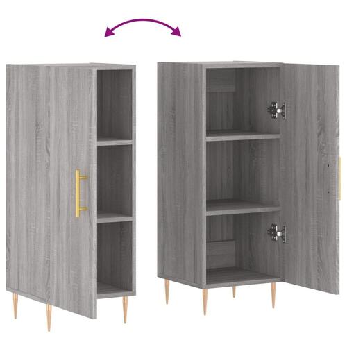 Skænk 34,5x34x90 cm konstrueret træ grå sonoma-eg