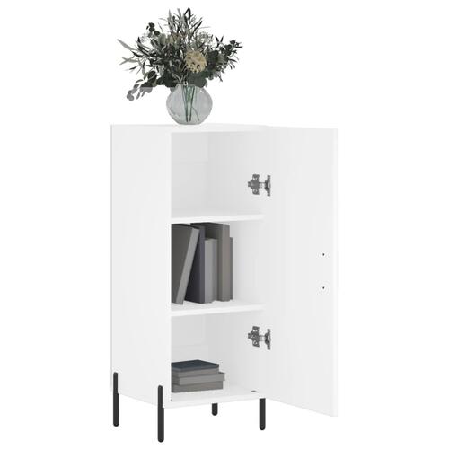 Skænk 34,5x34x90 cm konstrueret træ hvid