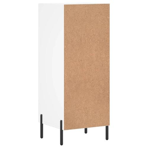 Skænk 34,5x34x90 cm konstrueret træ hvid