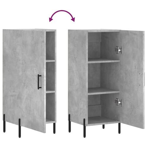 Skænk 34,5x34x90 cm konstrueret træ betongrå