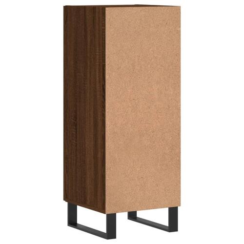 Skænk 34,5x34x90 cm konstrueret træ brun egetræsfarve