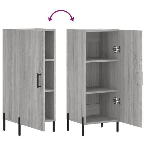 Skænk 34,5x34x90 cm konstrueret træ grå sonoma-eg