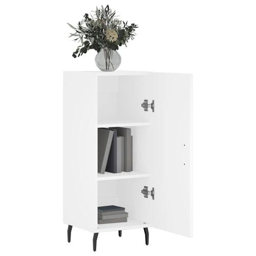 Skænk 34,5x34x90 cm konstrueret træ hvid