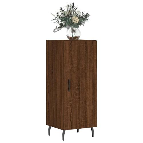 Skænk 34,5x34x90 cm konstrueret træ brun egetræsfarve