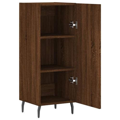 Skænk 34,5x34x90 cm konstrueret træ brun egetræsfarve