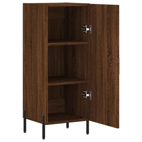 Skænk 34,5x34x90 cm konstrueret træ brun egetræsfarve