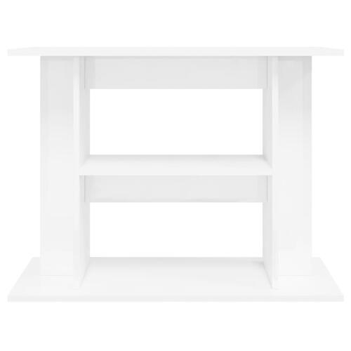 Akvariebord 80x35x60 cm konstrueret træ hvid højglans