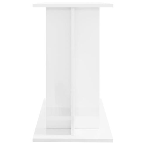 Akvariebord 80x35x60 cm konstrueret træ hvid højglans