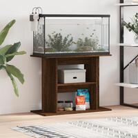 Akvariebord 80x35x60 cm konstrueret træ brun egetræsfarve