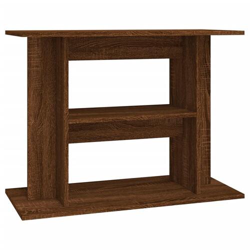 Akvariebord 80x35x60 cm konstrueret træ brun egetræsfarve