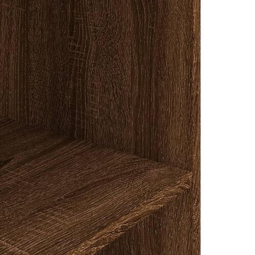 Akvariebord 80x35x60 cm konstrueret træ brun egetræsfarve