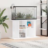 Akvariebord 100x40x60 cm konstrueret træ hvid højglans