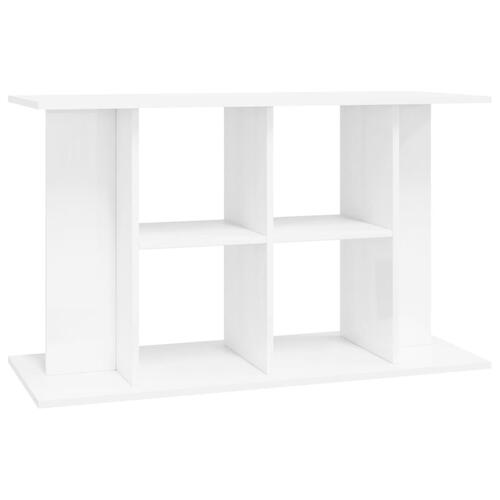 Akvariebord 100x40x60 cm konstrueret træ hvid højglans
