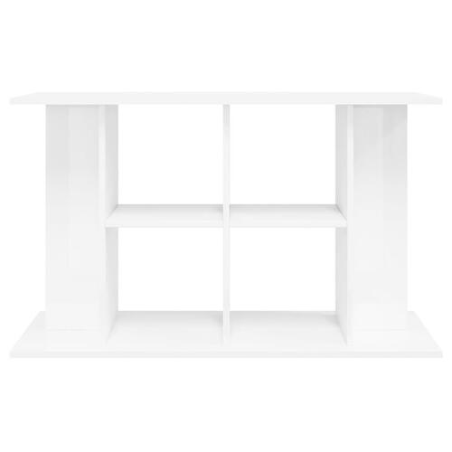 Akvariebord 100x40x60 cm konstrueret træ hvid højglans