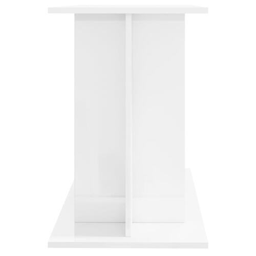 Akvariebord 100x40x60 cm konstrueret træ hvid højglans